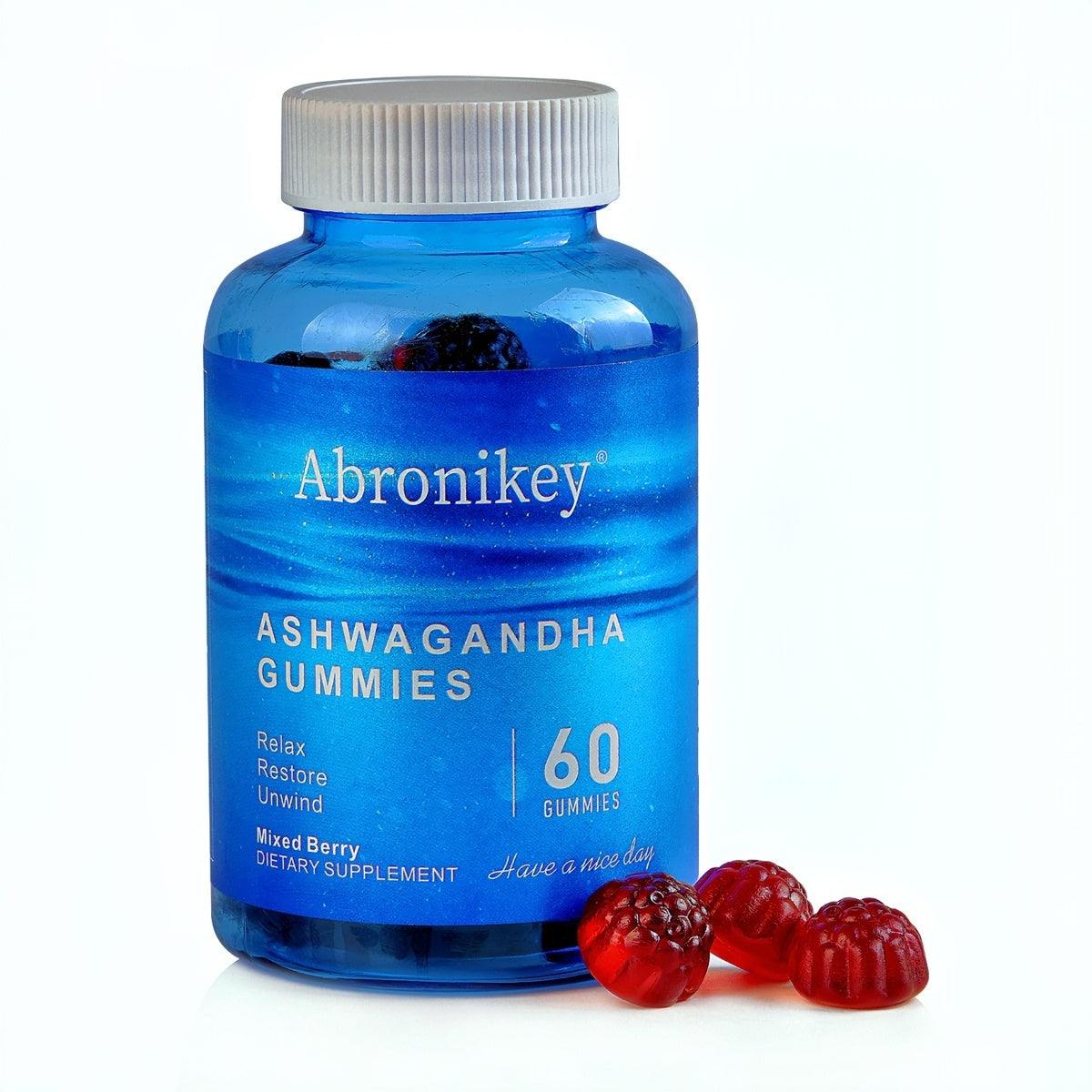 Abronikey Ashwagandha Gummies – 2000 mg Sleep Support, Vegan & Gluten-Free