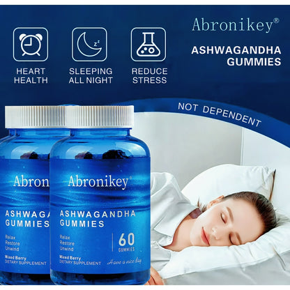 Abronikey Ashwagandha Gummies – 2000 mg Sleep Support, Vegan & Gluten-Free