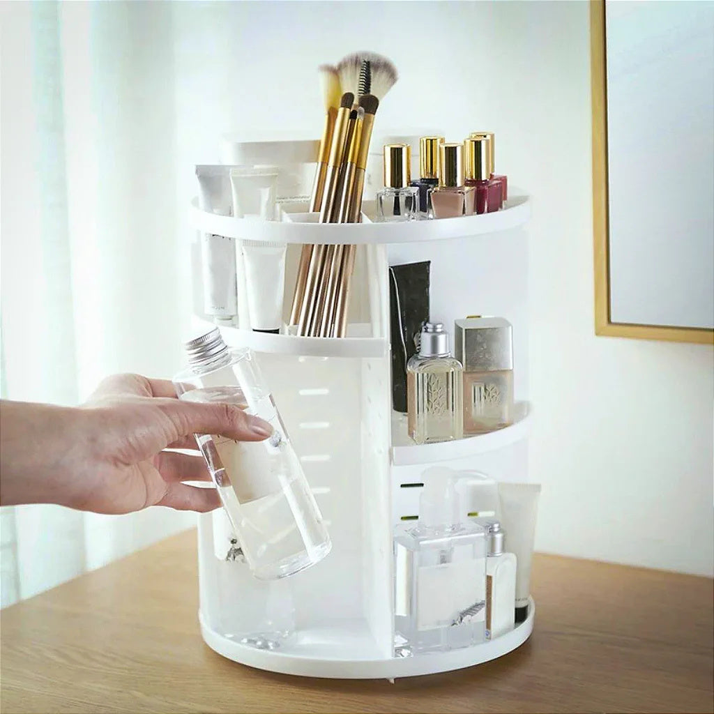 360° Rotatable Makeup Organizer – Effortless Beauty Organization! ✨