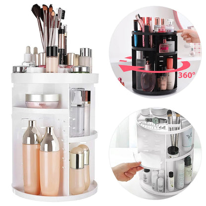 360° Rotatable Makeup Organizer – Effortless Beauty Organization! ✨